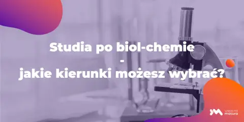 Studia po biol-chemie: jakie kierunki możesz wybrać? Mikroskop i probówki w tle sugerują ścieżkę kariery naukowej.