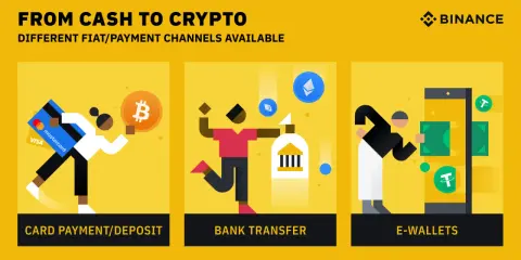 Różne metody płatności fiat: karty, przelewy bankowe, portfele elektroniczne. Binance ułatwia przejście od gotówki do krypto.