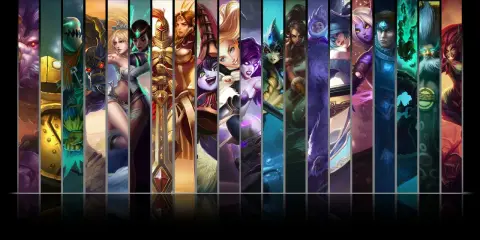 Postacie z 2011 lol, w tym Lux, Morgana i inne bohaterki z League of Legends, prezentują swoje unikalne style.