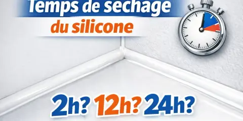 Temps de séchage du silicone : 2h, 12h ou 24h ? Un chronomètre indique le temps nécessaire pour que le joint silicone sèche.