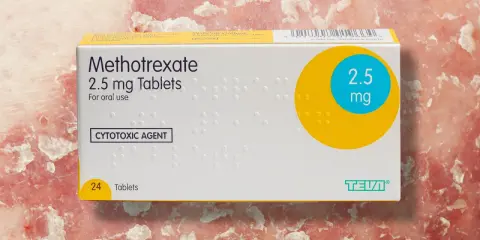 Opakowanie tabletek Methotrexate 2.5 mg, które mogą pomóc w leczeniu chorób skóry.
