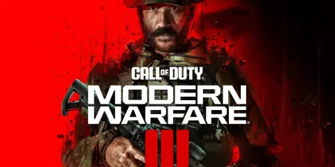 Kapitan Price z serii Call of Duty: Modern Warfare, gotowy do walki. Czerwone tło i mroczna atmosfera zapowiadają intensywne starcia.