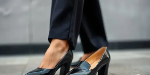 Buty do kombinezonu z szerokimi nogawkami: Klucz do idealnych proporcji