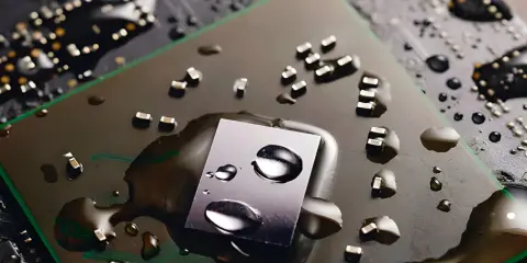 Woda na płytce drukowanej z elementami elektronicznymi. Czy to oznacza ipx8 co oznacza?