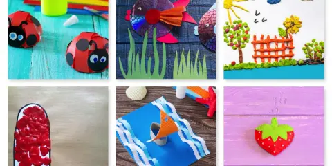 Manualidades divertidas para niños: mariquitas, peces, paisajes, helados, barcos y fresas. ¡Ideas creativas para experiencias para niños!
