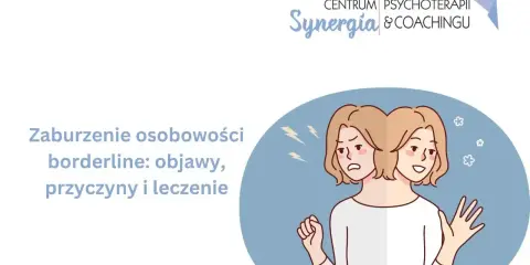Ilustracja przedstawia osobę z dwoma twarzami, symbolizującą zmienne nastroje w zaburzeniach osobowości borderline.