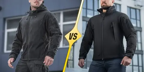 Dwóch mężczyzn w kurtkach. Lewa kurtka to softshell, prawa to też softshell. Dowiedz się, softshell co to jest i wybierz swoją!
