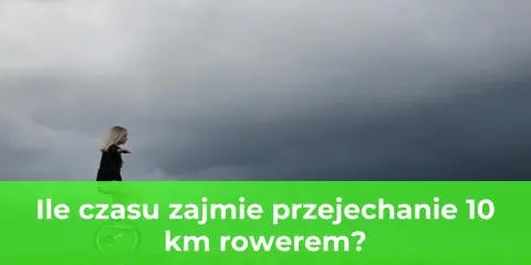 Dziewczynka na monocyklu pod burzowym niebem. Ile czasu zajmie przejechanie 10 km rowerem?