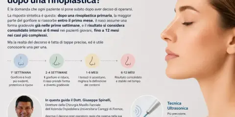 Guida al recupero post rinoplastica: cosa fare per la cicatrice sul naso e i tempi di guarigione, dalla prima settimana ai 12 mesi.
