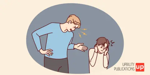 Un hombre grita a otro que se tapa los oídos, mostrando una clara personalidad pasivo agresiva.