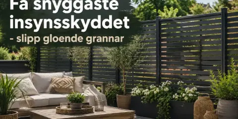 Snyggt insynsskydd som skapar en privat oas. Perfekt för dig som vill bygga insynsskydd och njuta av uteplatsen ostört.