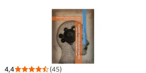 Cuaderno de Estimulación Cognitiva para Deterioro Cognitivo Leve, con actividades para atención, memoria y lenguaje. Fichas de estimulación cognitiva.