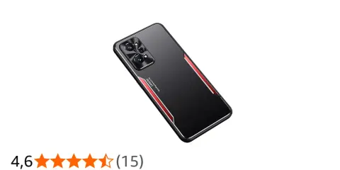 Eleganckie, czarne etui na telefon realme GT Neo 3T z czerwonymi akcentami.