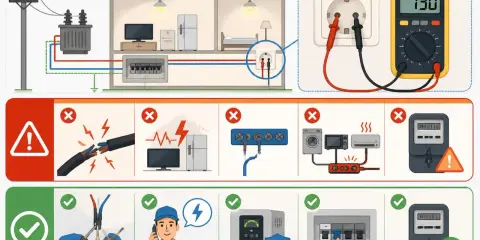 Schéma électrique domestique : vérification du voltage prise France, dangers et bonnes pratiques.