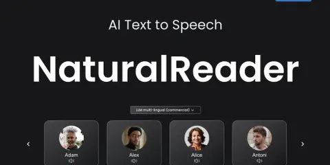 Voci AI di Natural Reader: Adam, Alex, Alice e Antoni, pronti a dare vita ai tuoi testi con un natural reader italiano.
