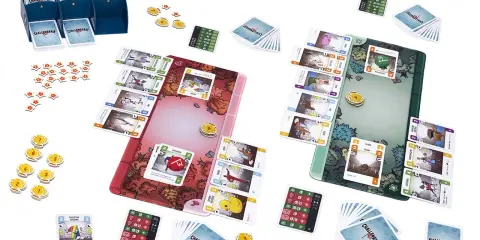 Gra planszowa Challengers! z kartami, żetonami i planszami. Idealna na wieczór z przyjaciółmi, zdobyła nagrodę Spiel des Jahres.
