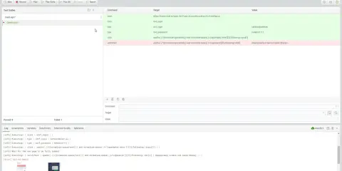 Katalon Recorder pokazuje nieudany test logowania do poczty Onet.pl z powodu błędnych danych.