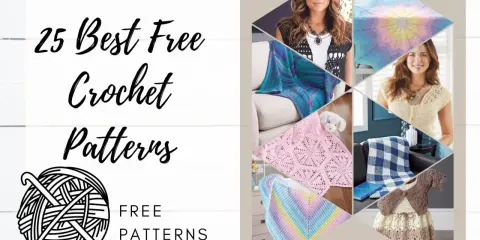 Kolekcja 25 najlepszych darmowych wzorów na szydełko: koce, ubranka i akcesoria. Znajdź swój kolejny projekt crochet free pattern!