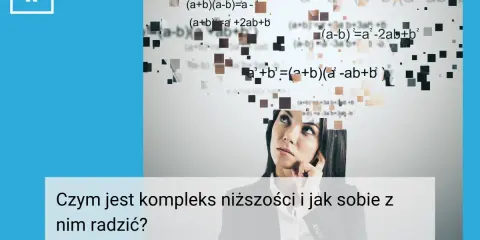 Kobieta zmagająca się z myślami, jakby rozwiązywała skomplikowane równania. Może to symbolizować walkę z kompleksem niższości, o którym pisał Alfred austriacki psychiatra.