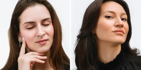 Avant/après : regard sublimé par un eye liner permanent.
