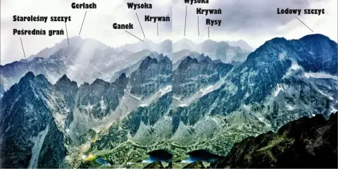 Majestatyczne szczyty w Tatrach: Gerlach, Wysoka, Krywań, Rysy, Lodowy szczyt. Widok zapiera dech w piersiach.