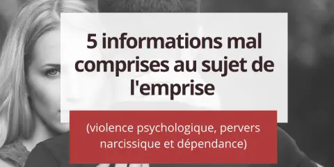 Visage d'une femme, texte sur l'emprise, la violence psychologique et le pervers narcissique. Une femme narcissique infidèle peut manipuler.