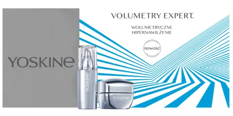 YOSKINE to marka kosmetyków, która oferuje produkty do pielęgnacji, jak ten serum i krem z serii Volumetry Expert.
