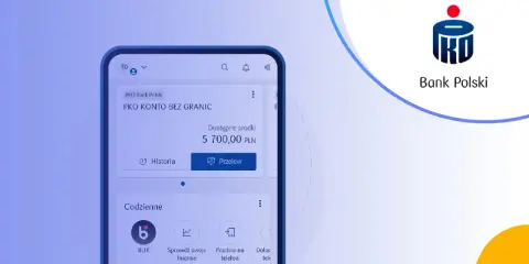 Aplikacja PKO Bank Polski pokazuje saldo konta. Sprawdź, jak sprawdzić, czy komornik zajął konto PKO, przeglądając historię transakcji.