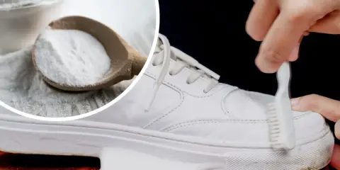 Jak wyczyścić białe buty materiałowe? Soda oczyszczona i szczoteczka to klucz do sukcesu.