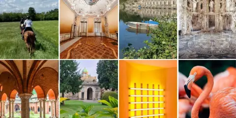 Una mezza giornata fuori Milano: cavalcata, ville storiche, lago, grotte, giardini e fenicotteri.