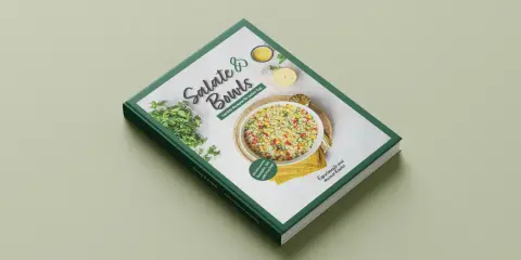 Kochbuch "Salate & Bowls" mit leichten Rezepten für jeden Tag. Enthält 45 kalorienarme, sättigende Salat-Rezepte.