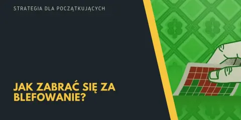 Strategia dla początkujących: jak zacząć blefować w grze. Ręka trzyma kartę z zielono-czerwonym wzorem.