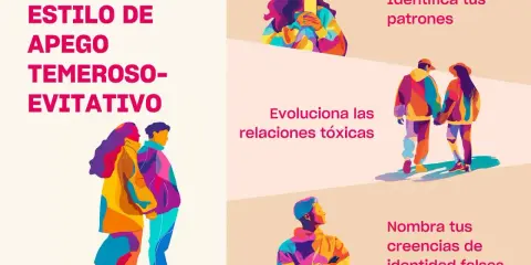 Soluciona el estilo de apego temeroso-evitativo: identifica patrones, evoluciona relaciones tóxicas y nombra creencias falsas.