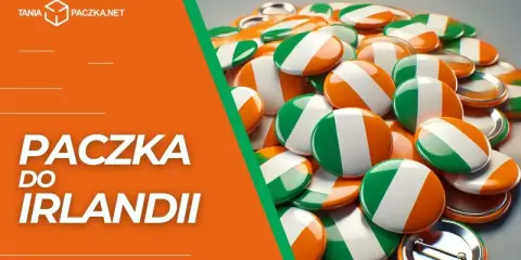 Mnóstwo przypinek z flagą Irlandii, gotowych do wysyłki. Tani paczka do Irlandii to szybki sposób na dotarcie do celu.