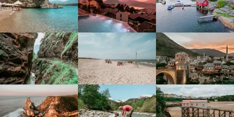 Vielfältige Landschaften Europas: Strände, Berge, Städte und Küsten. Perfekt für unvergessliche Festivals in Europa.