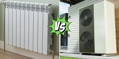 Comparaison entre une pompe à chaleur extérieure et un radiateur électrique intérieur. Lequel choisir pour chauffer votre maison ?