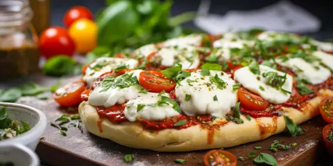 Pyszna pizza z mozzarellą, pomidorkami i bazylią. Idealny przepis na zdrową pizzę, który zachwyci każdego.