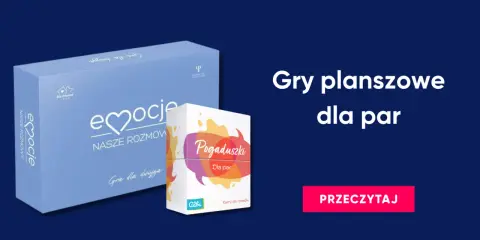 Najlepsze gry planszowe dla dwóch osób: "Emocje. Nasze rozmowy" i "Pogaduszki dla par". Idealne na wspólne wieczory.