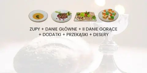 Zupy, dania główne, gorące, dodatki, przekąski i desery. Dowiedz się, ile kosztuje catering na komunie, by zaplanować wyjątkowe przyjęcie.