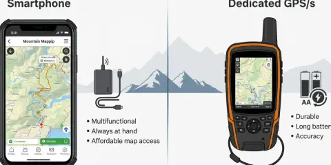Smartfon z mapą górską vs. dedykowany GPS w góry. Wybierz niezawodność w trudnym terenie.