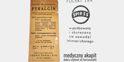 Pyralgina na bóle neuralgiczne, reumatyczne, anginy, grypy. Lek skuteczny, nie zawodzi lekarza i chorego.