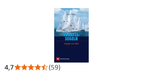 Buchcover "Regatta-Segeln" von Malte Philipp zeigt eine Flotte von Segelbooten bei einer Regatta. Strategie und Taktik sind entscheidend.
