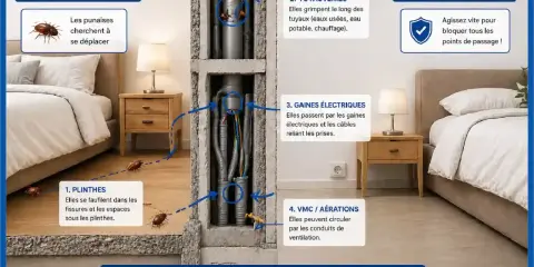 Les punaises de lit, une menace pour le locataire, se faufilent dans les plinthes, gaines électriques et tuyauteries. Protégez votre appartement !