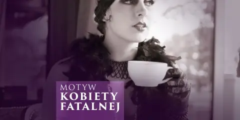 Elegancka kobieta w stylu lat 20. z filiżanką kawy. Czy to uosobienie femme fatale?