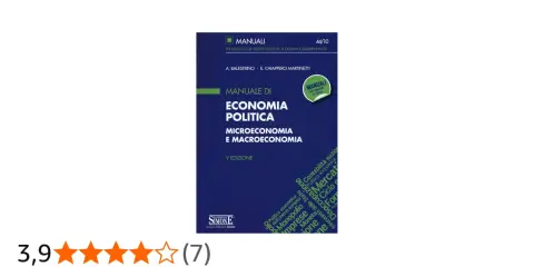 Copertina del manuale "Economia Politica: Microeconomia e Macroeconomia", V edizione.