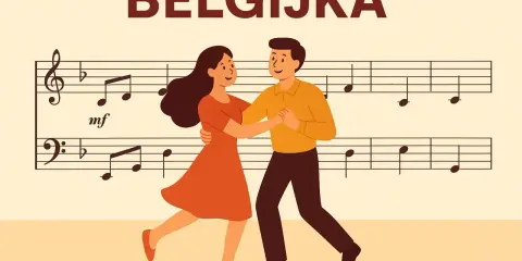 Para szybka nauka tańca na imprezę, tańczy do muzyki zapisanej na pięciolinii.