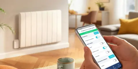 Contrôlez votre radiateur avec l'application mobile. Le **Voltalis fil pilote** vous permet de gérer les programmes et modes de chauffage à distance.