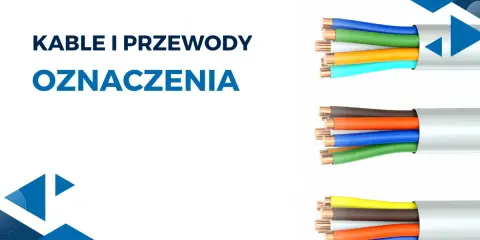 Kolorowe oznaczenia przewodów elektrycznych w kablach.
