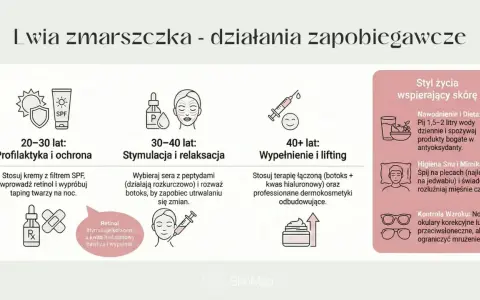 Domowe sposoby na lwia zmarszczka: od profilaktyki w wieku 20-30 lat, przez stymulację peptydami w wieku 30-40 lat, po wypełnienie kwasem hialuronowym po 40.