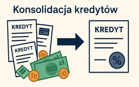 Konsolidacja co to? Kilka dokumentów kredytowych i pieniądze zamieniają się w jeden, nowy kredyt z procentem.